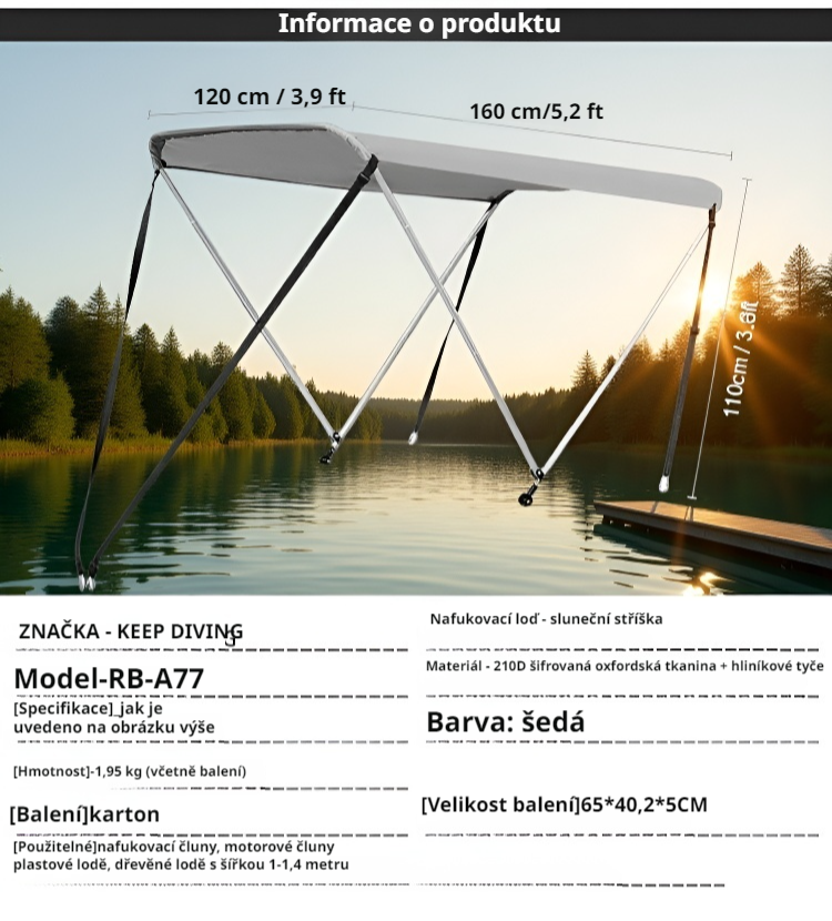 Lehký a kompaktní skládací slunečník na cestování