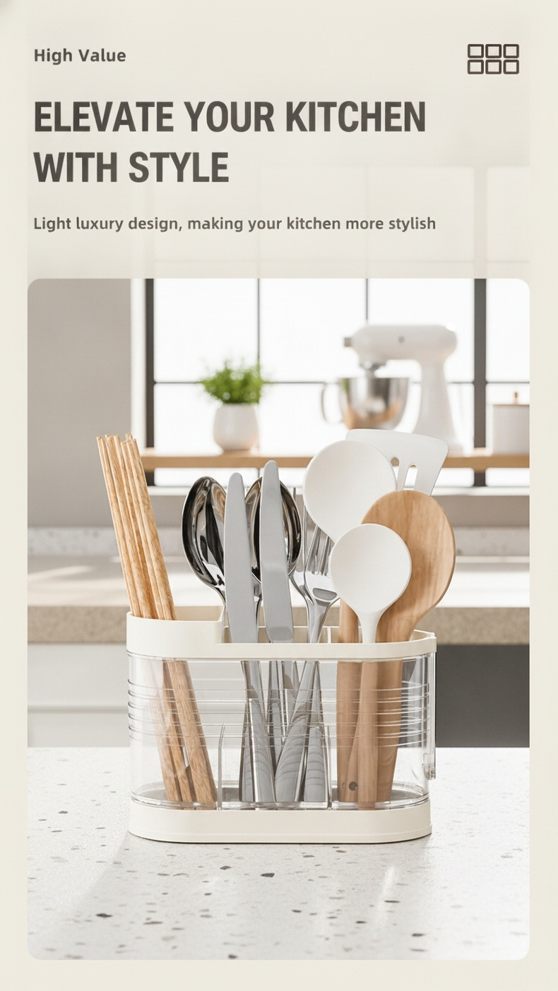 Chopsticks holder with separate compartments