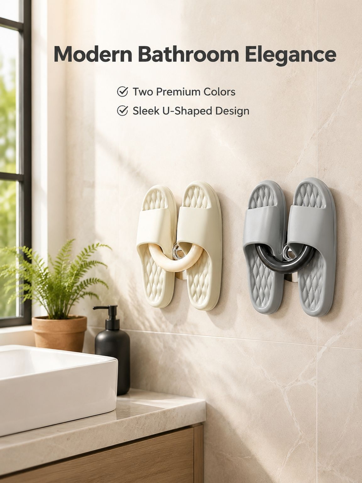 No-Drill Wall Slipper Organizer