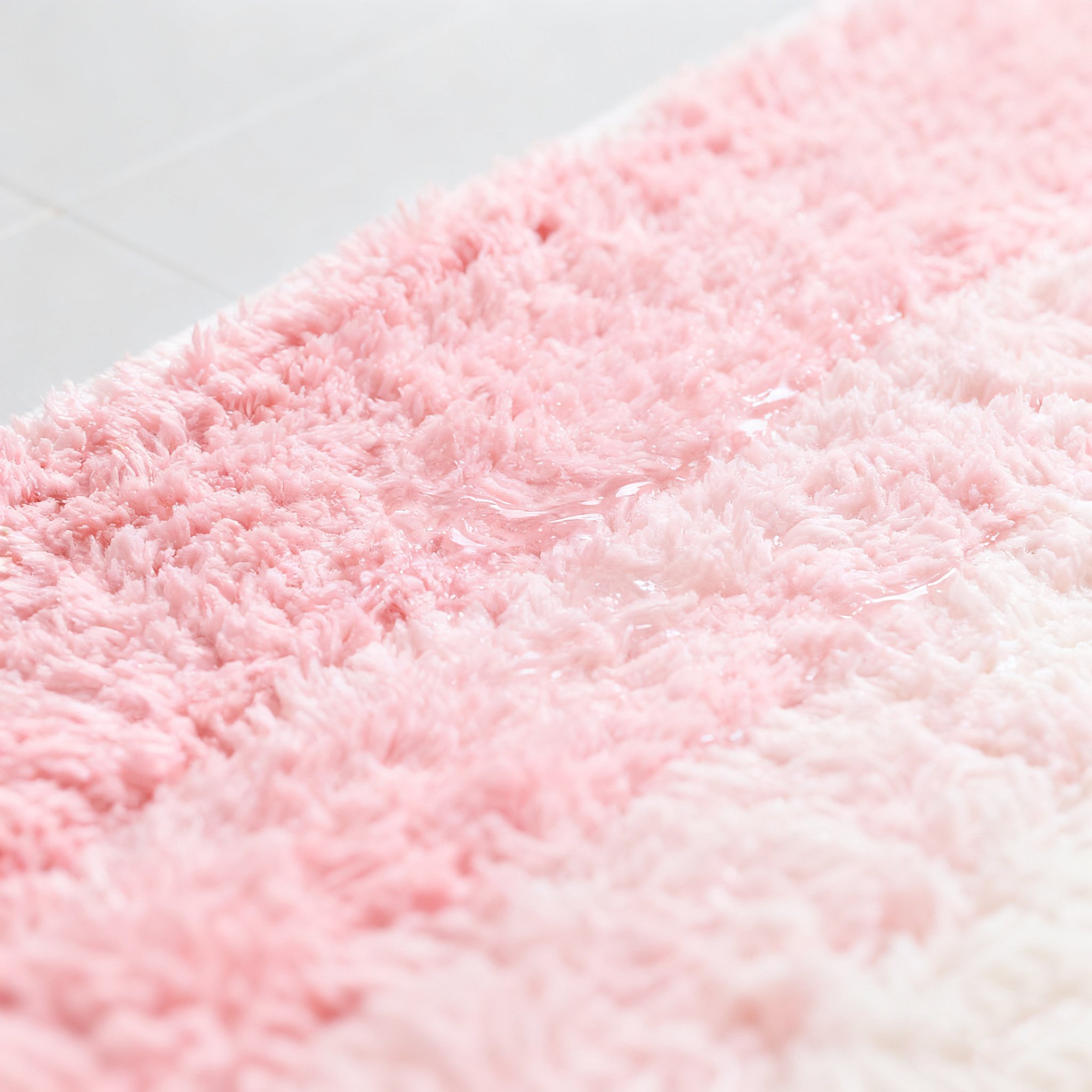  เสื่อรองพื้นห้องน้ำสีชมพูหวาน (แพ็คคู่ 2 ชิ้น)