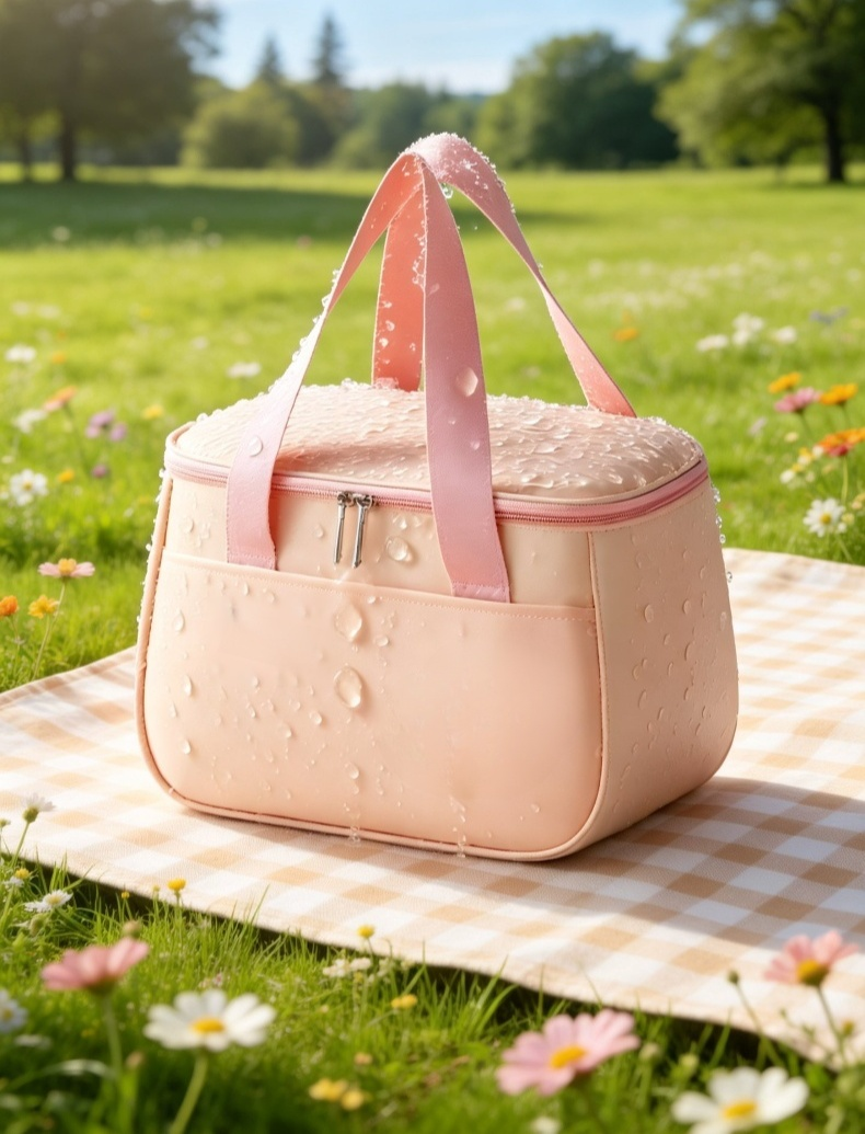 Lunch bag interior showing thermal lining