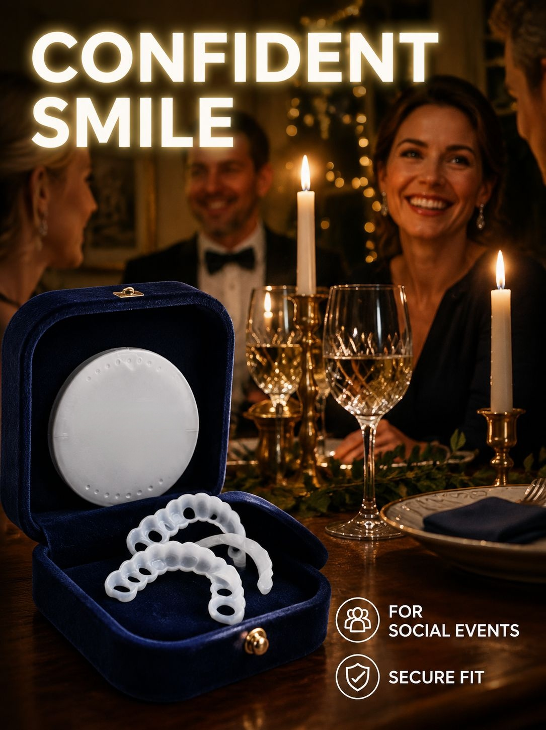 Comfortable snap-on dental covers for teeth