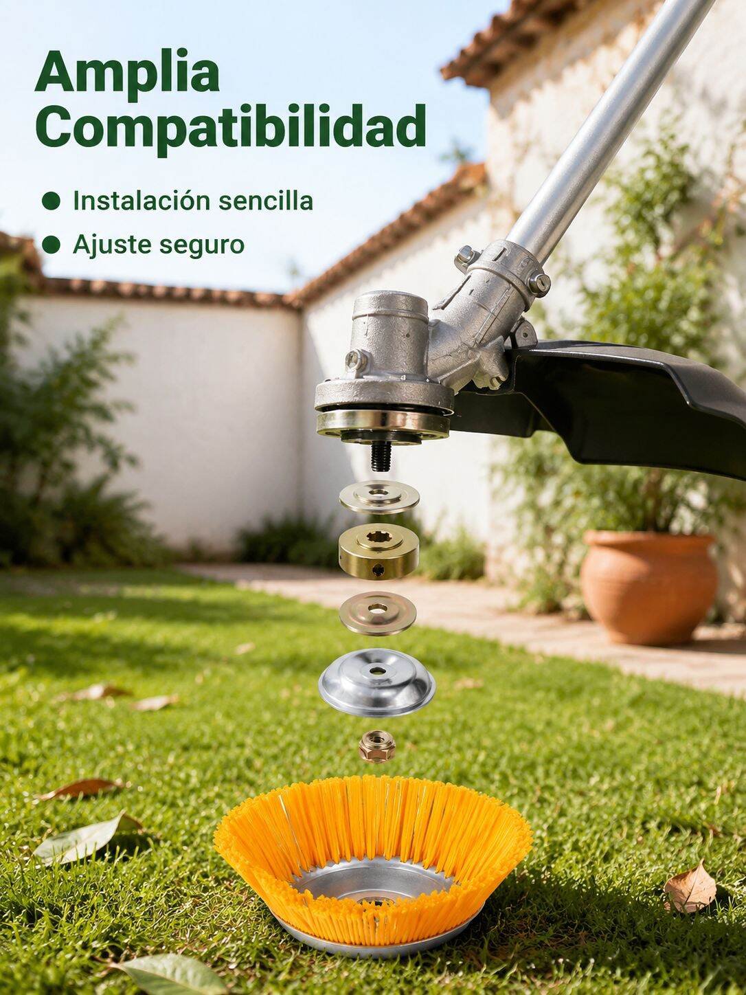 Cabezal desbrozador de hilo de nylon para cortacésped, accesorio para desbrozadora
