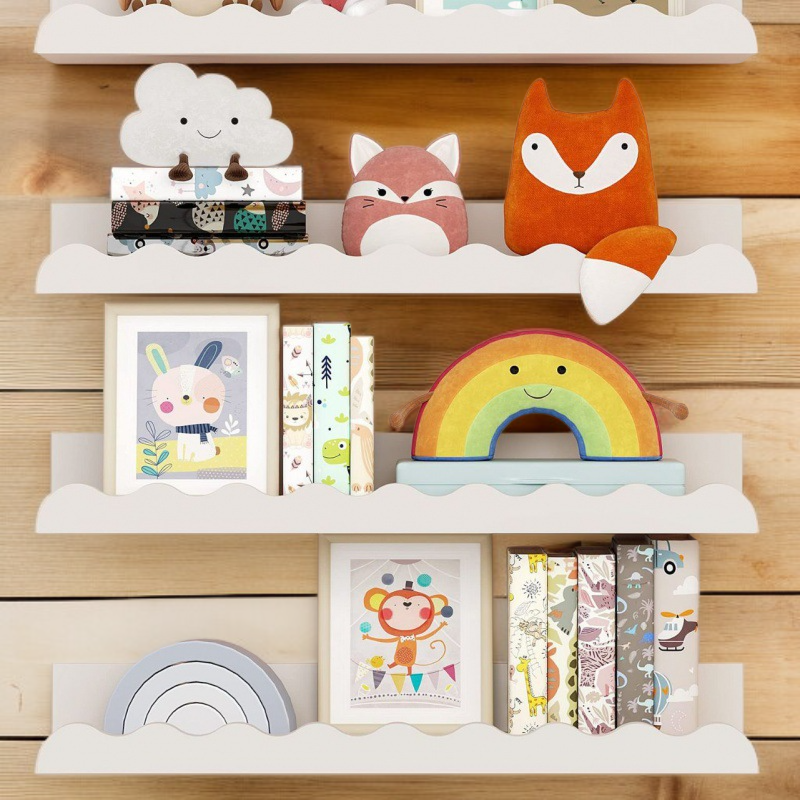 Stilvolles Regal für Schlafzimmer Wand