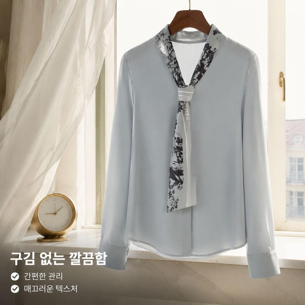 봄가을 신상 쉬폰 긴팔 셔츠 여성용