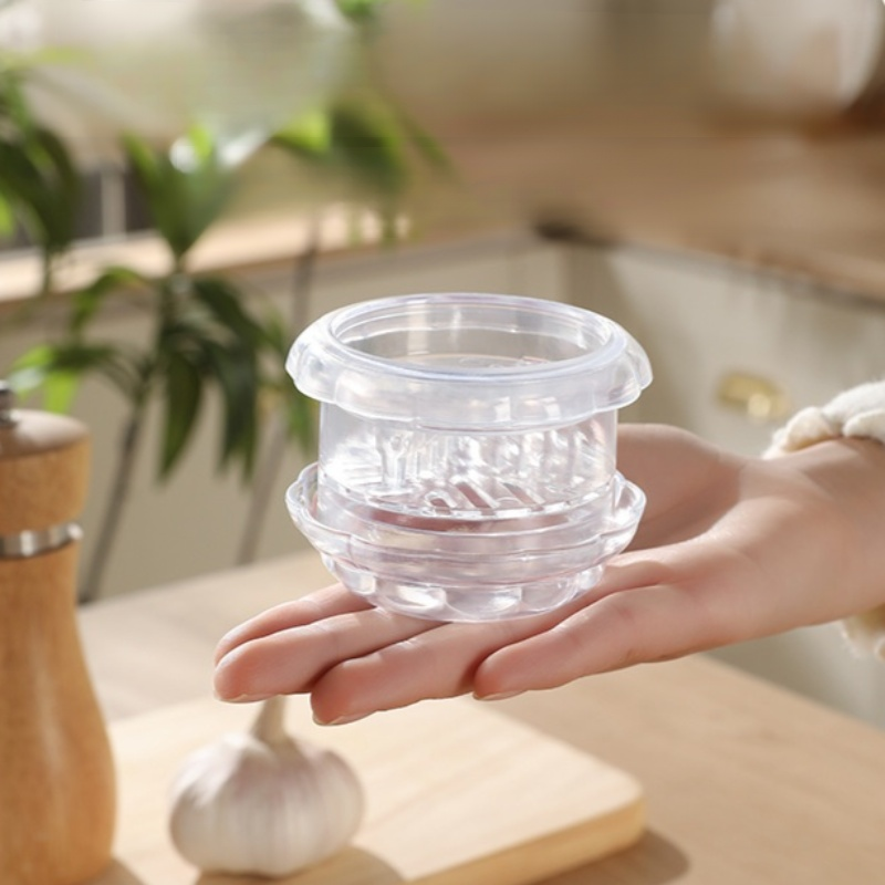 自動受け皿付き回転式ニンニククラッシャー