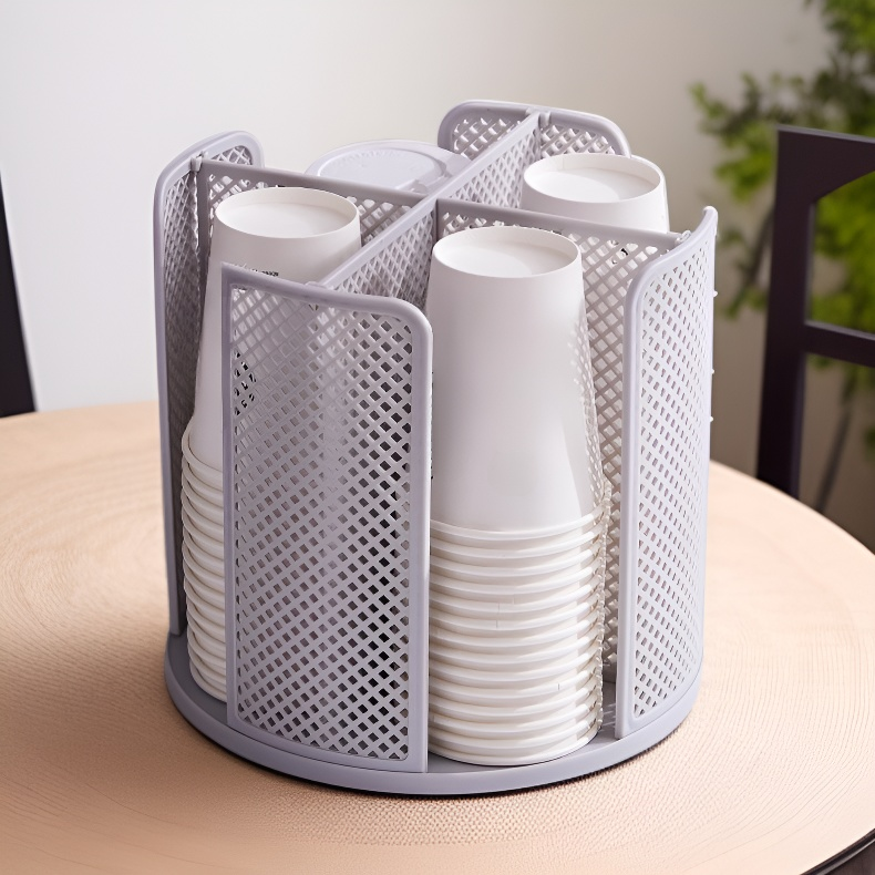 輕奢紙杯架一次性杯子杯架桌面水杯收納架咖啡杯托