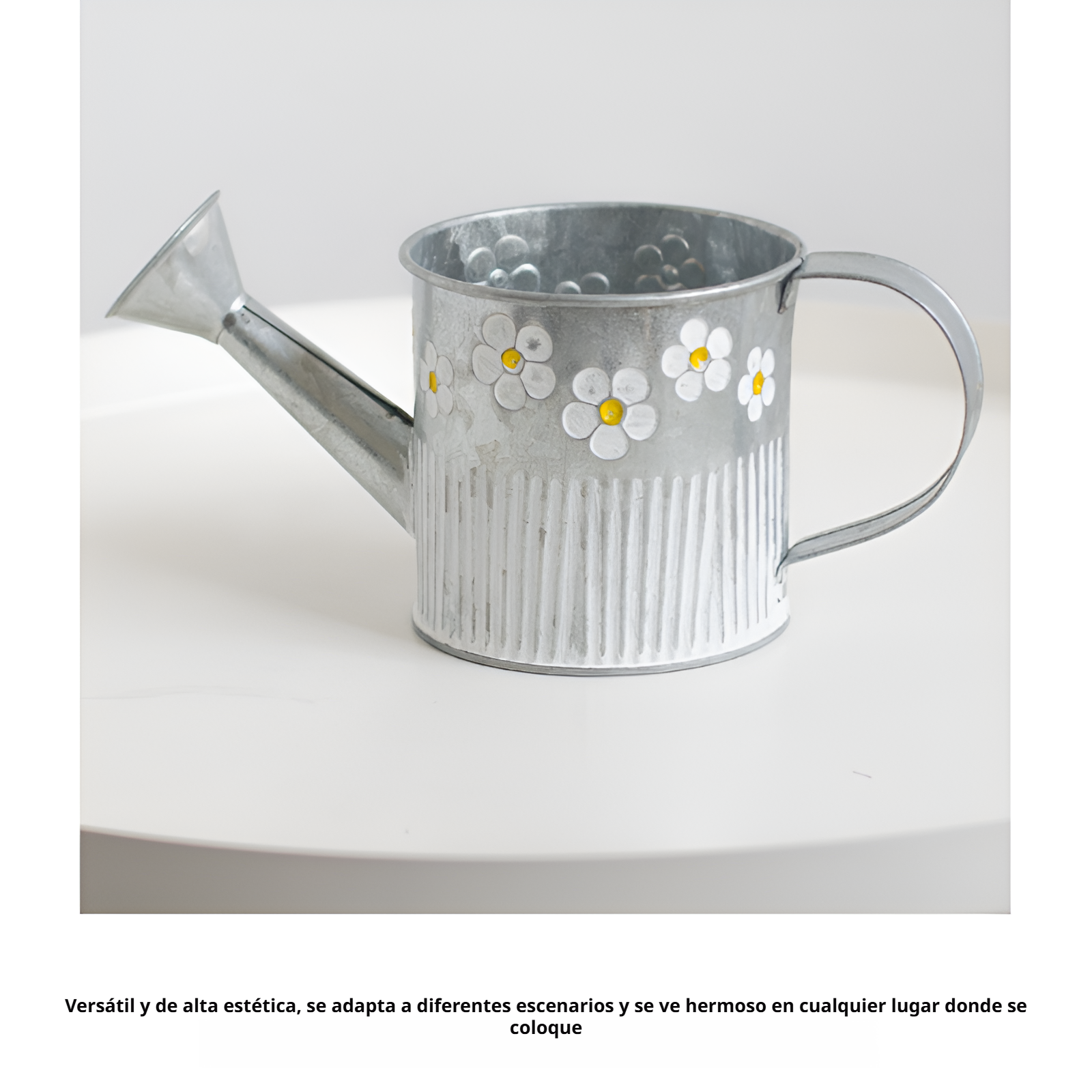 Maceta de hierro vintage, cubo de metal para flores secas