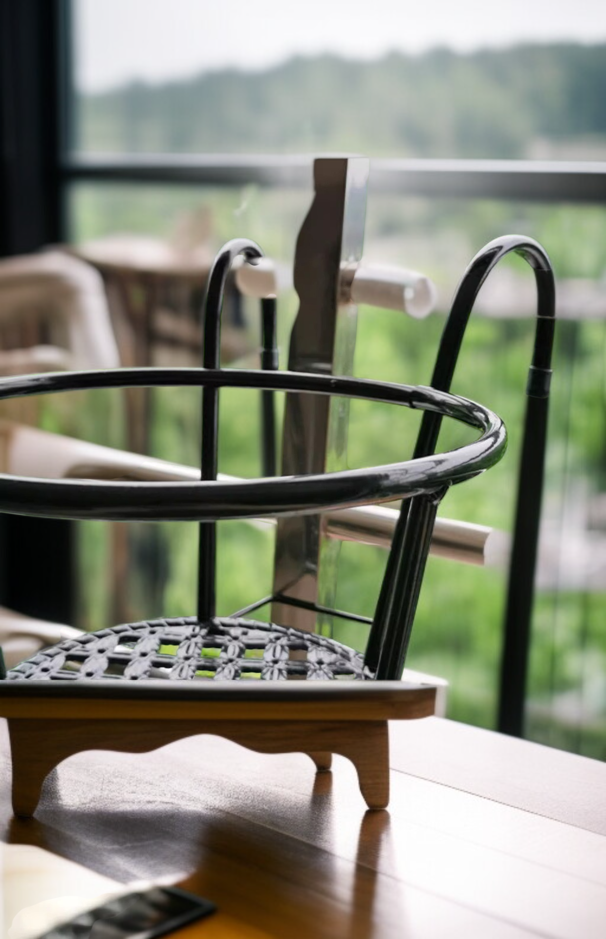 نبات زهرة محطة الطاقة بجانب نافذة مشمسة