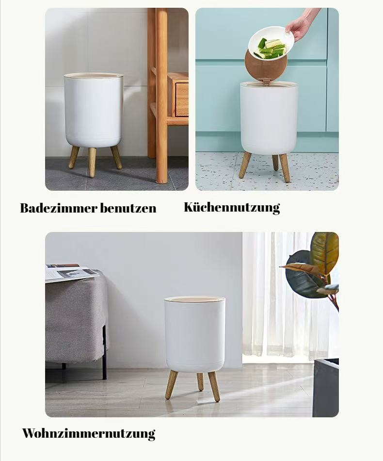 Mülltonne aus Holz für komfortables Entsorgen