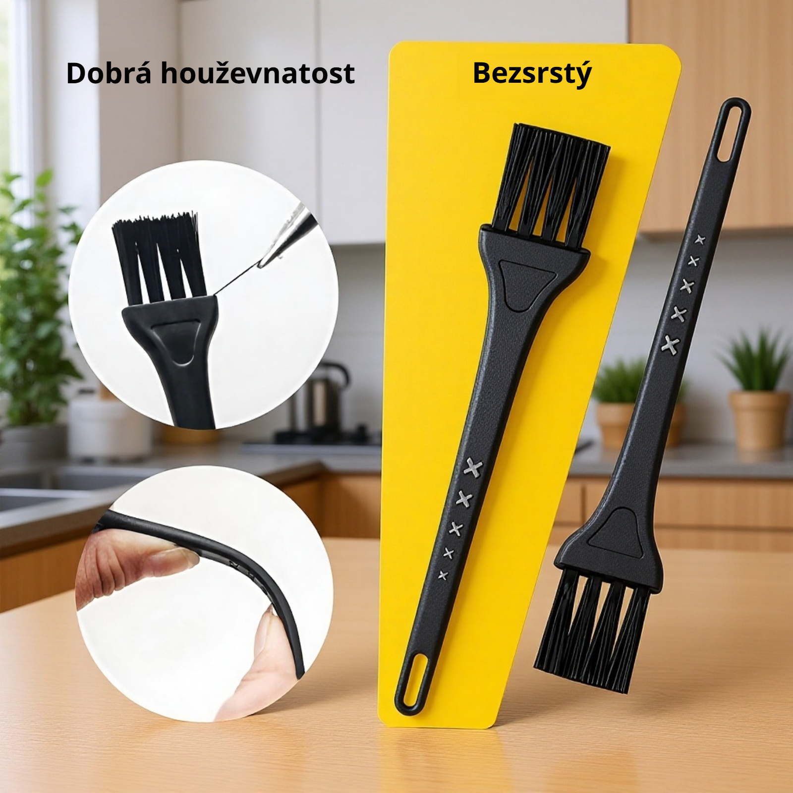 Malý nylonový kartáček na česnekový lis