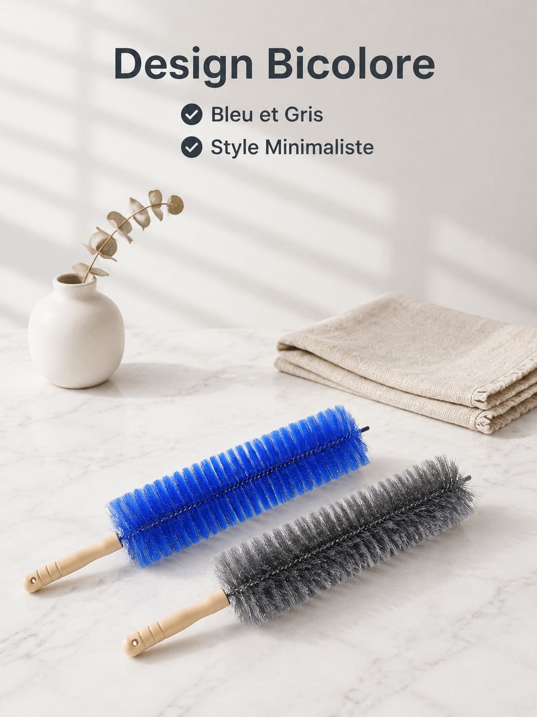 Brosse de nettoyage pour ventilateur et outil de nettoyage des fentes