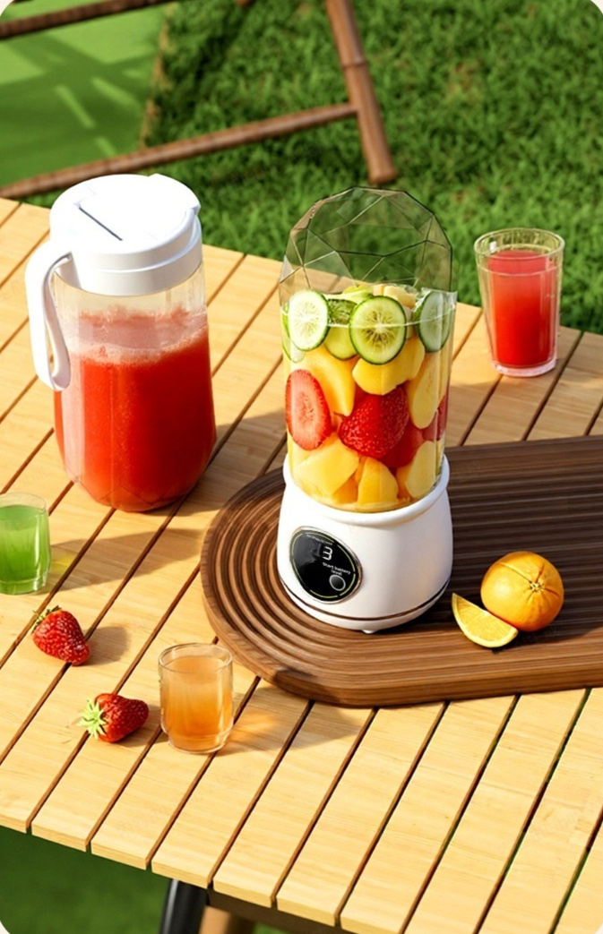 Multifunktionaler kleiner Entsafter auf Küchentisch