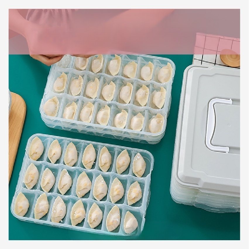 餃子盒多層托盤速凍餃子盒餛飩保鮮收納盒