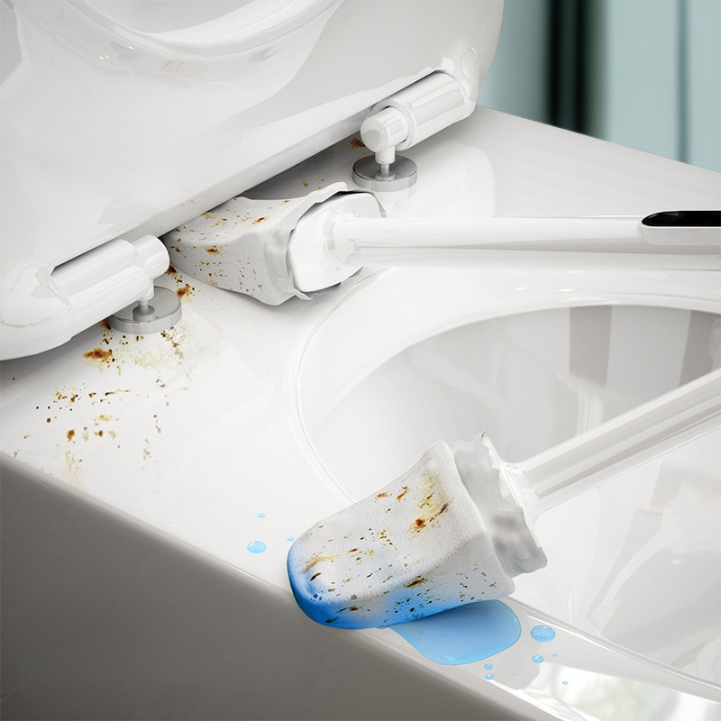 Set de limpieza para baño con cepillo cuadrado