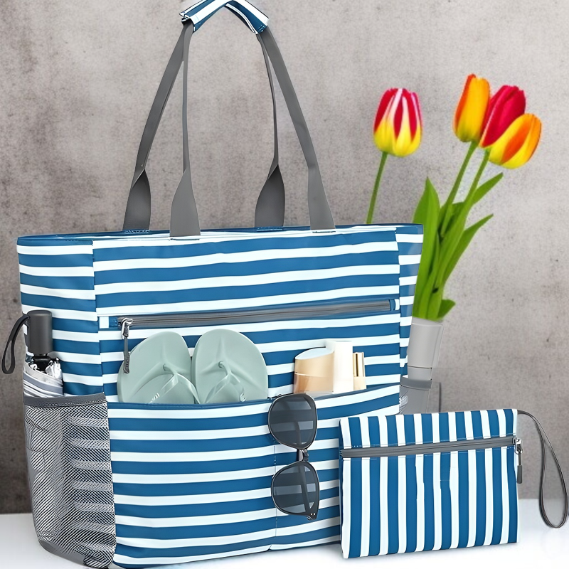 ビーチハンドバッグ 大型 防水 防砂 折りたたみ ビーチバッグ 大容量 折りたたみハンドバッグ 収納バッグ