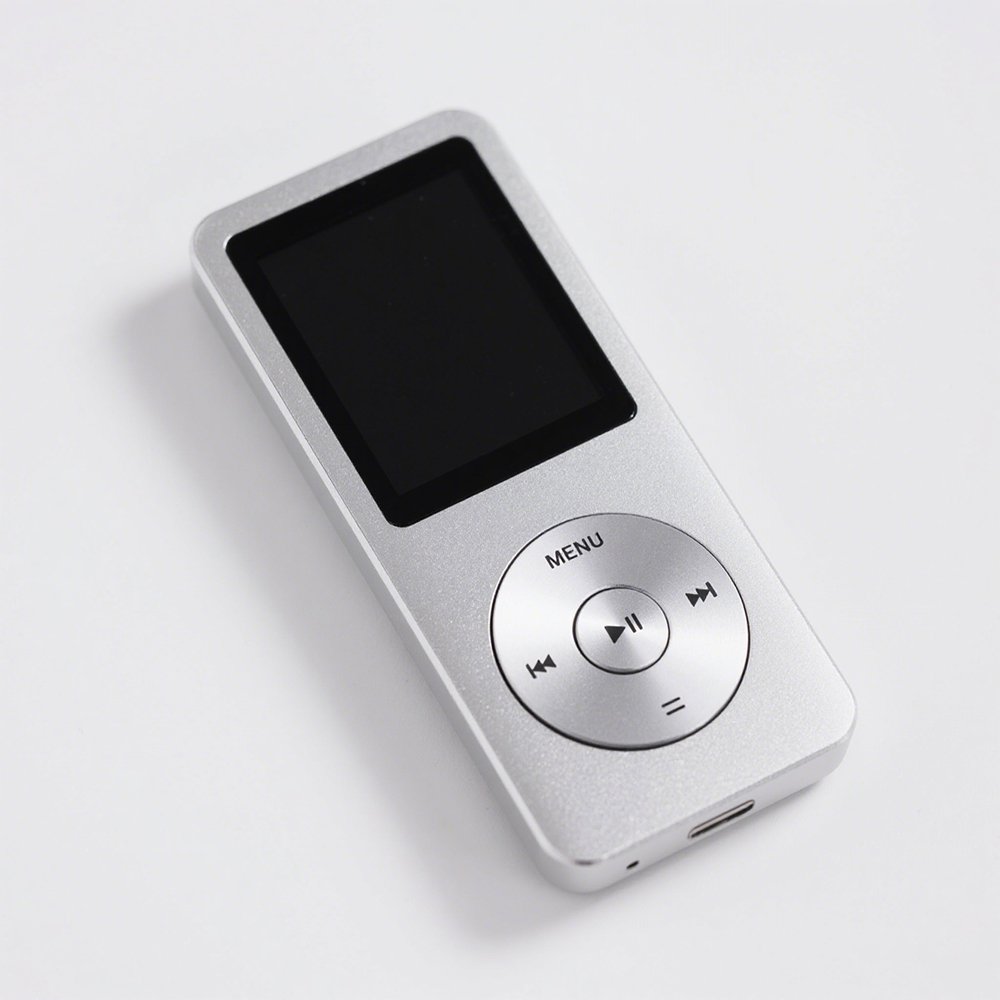 Detailní pohled na kovové tělo MP4 přehrávače