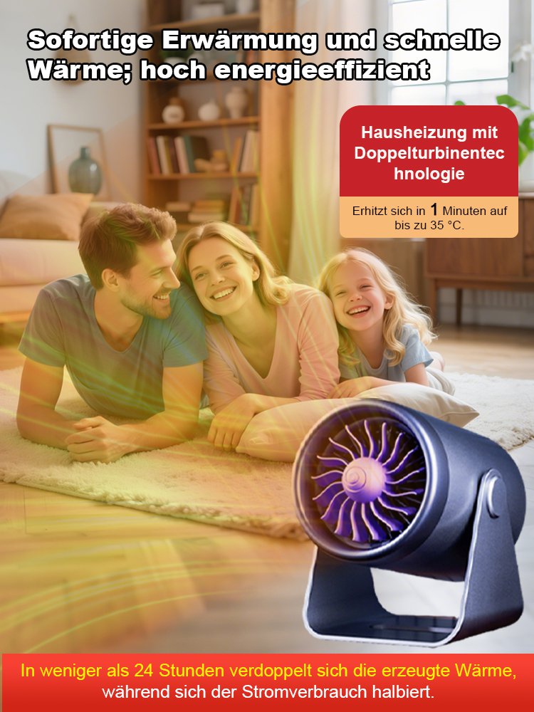 【Sofortige Erwärmung】Energiesparender Weitwinkel-Heizstrahler für den Hausgebrauch