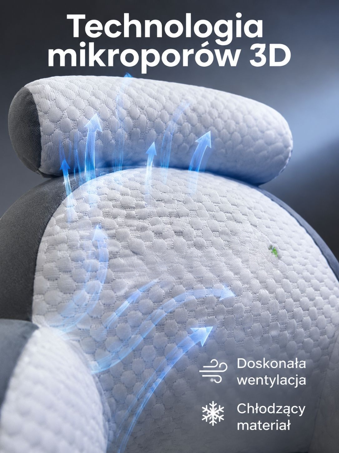 Ergonomiczna poduszka chłodząca do spania