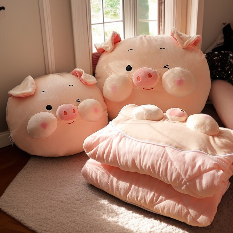 オフィス兼用ランチ枕 エアコン対応 車用クッション 厚手の豚お昼寝枕