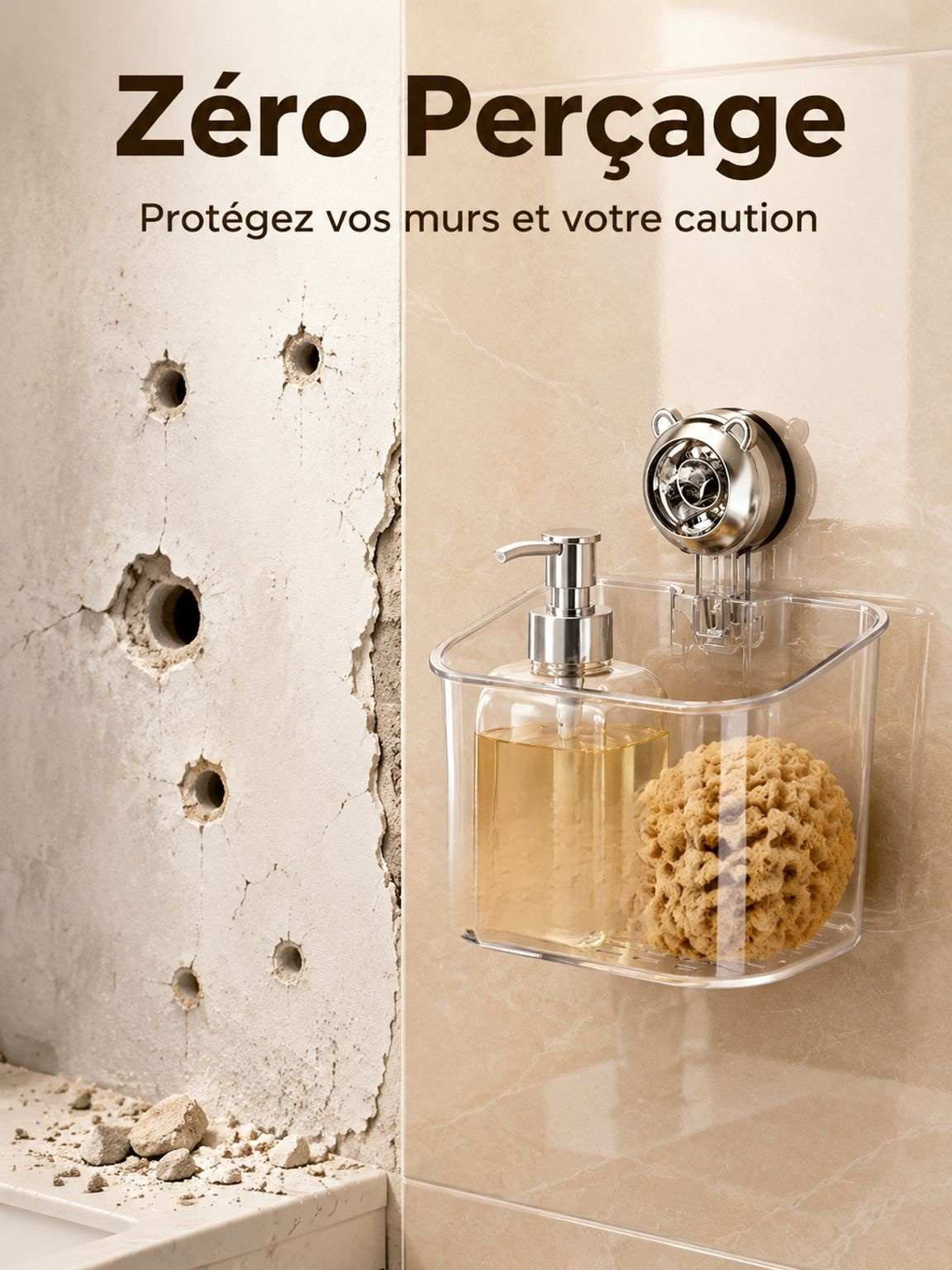 Boîte de rangement facile à fixer au mur pour économiser de l'espace