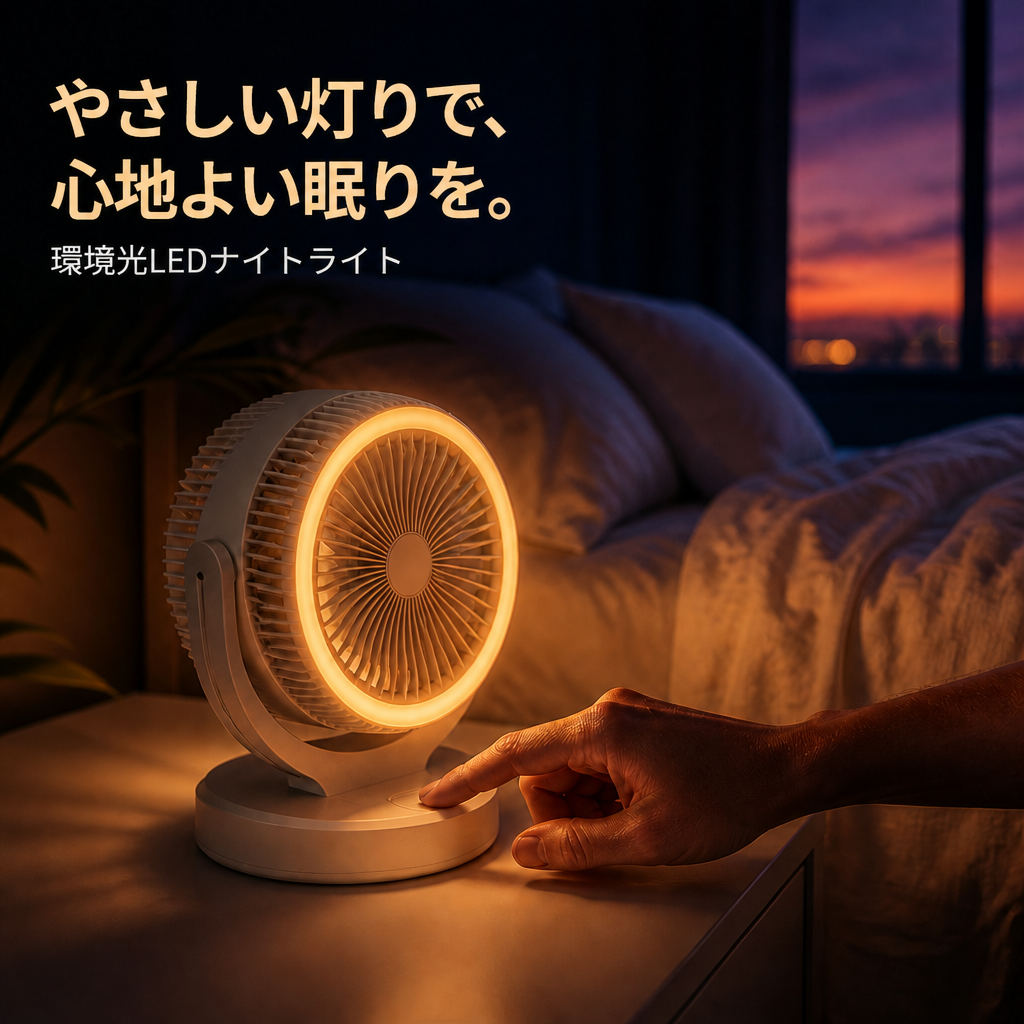 静音省エネ多機能扇風機 家庭寝室卓上循環ファン