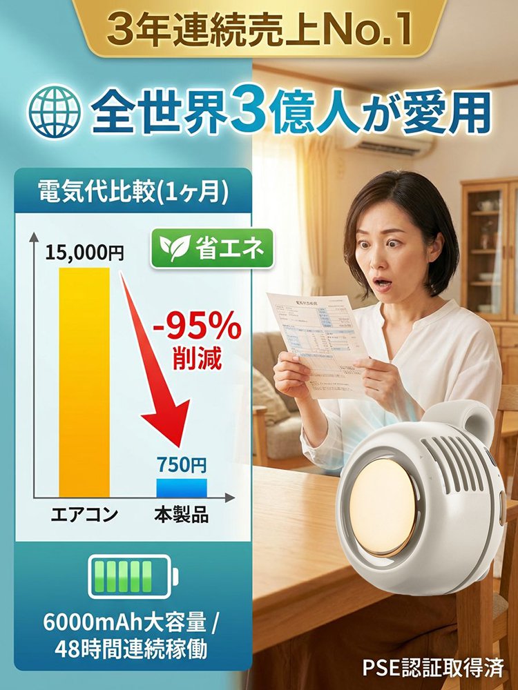 【本日半額】12,800円➡️5,980円。明日には元の価格に戻ります。 クリップ式ポータブルミニファン