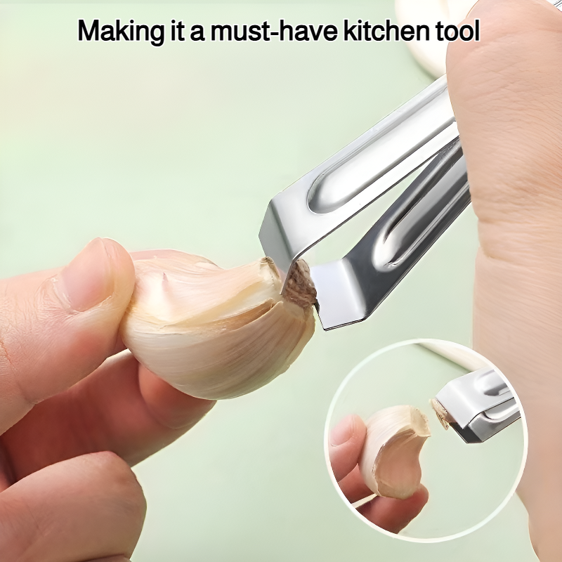 Stainless steel garlic peeler