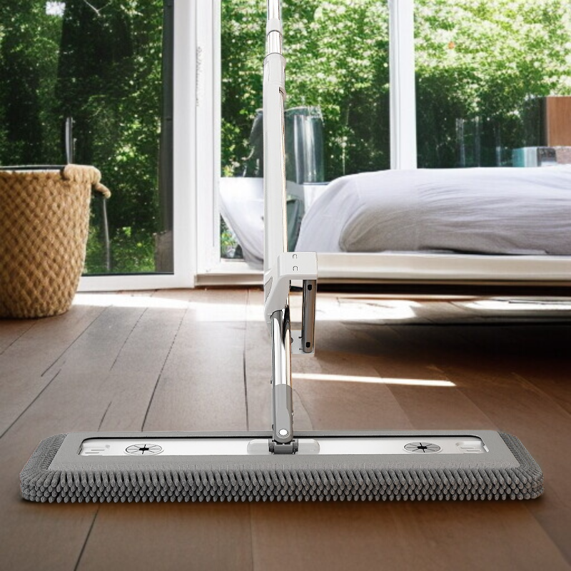 가정용 플랫 밀대 건습 겸용 원터치 셰닐 리필 손세탁 우드 플로어 밀대