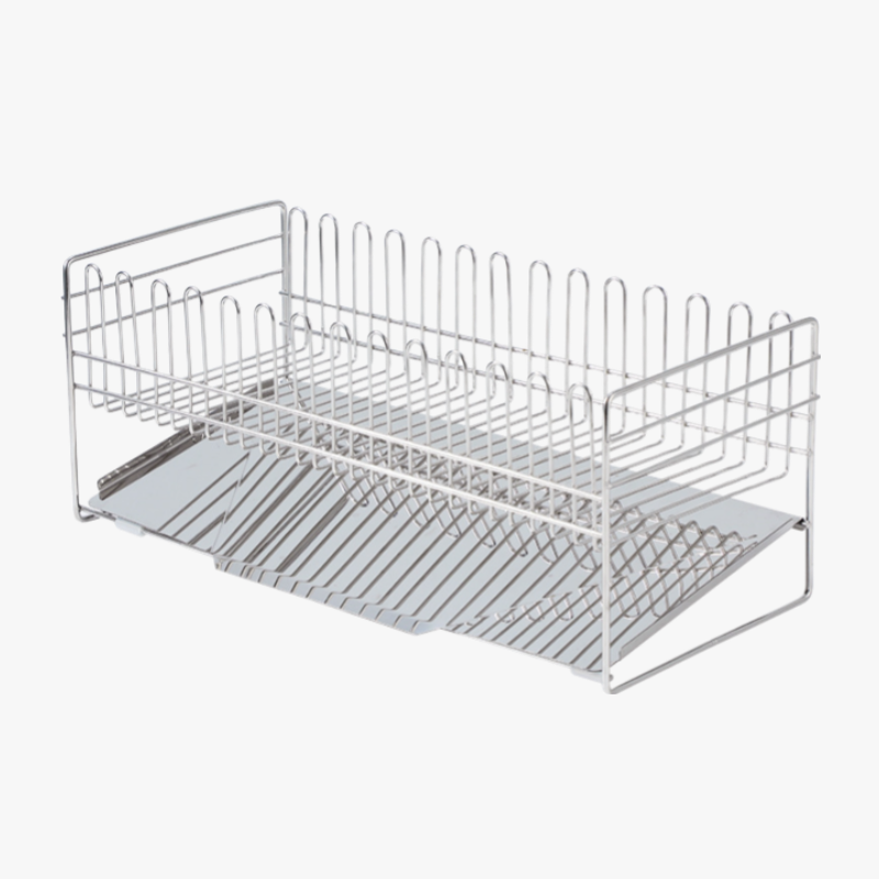 Escurridor de utensilios de cocina de acero inoxidable, para fregaderos estrechos