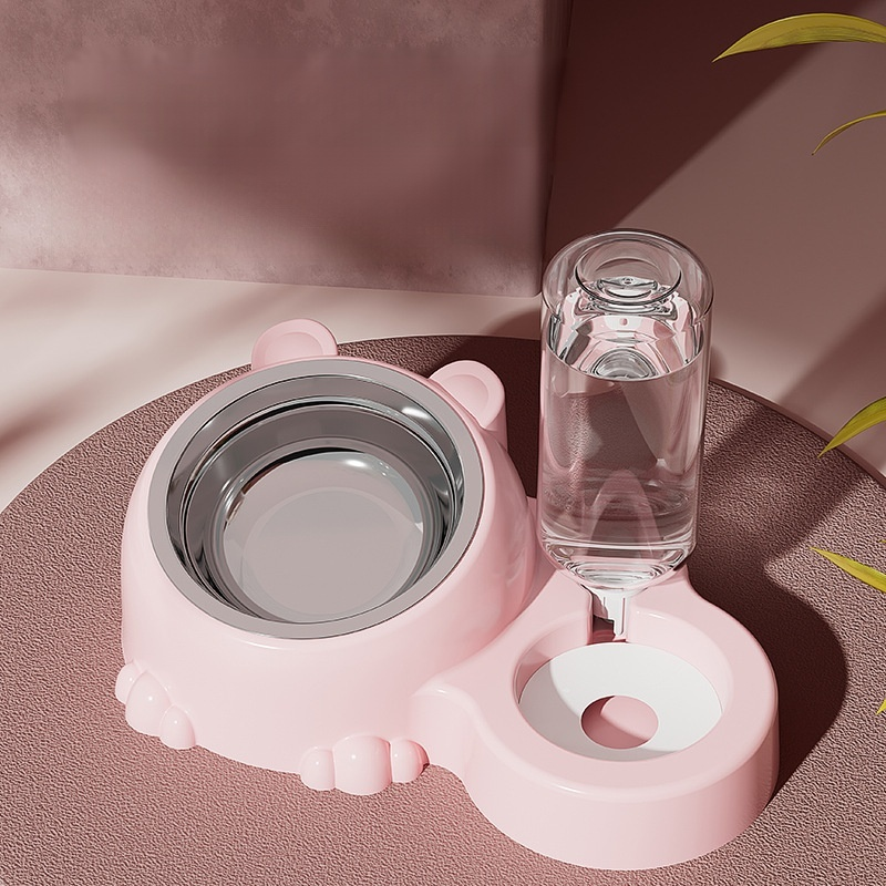 강아지 밥그릇 고양이 밥그릇 이중 식기 반려동물 물그릇 테디 블루 고양이 강아지 사료 그릇