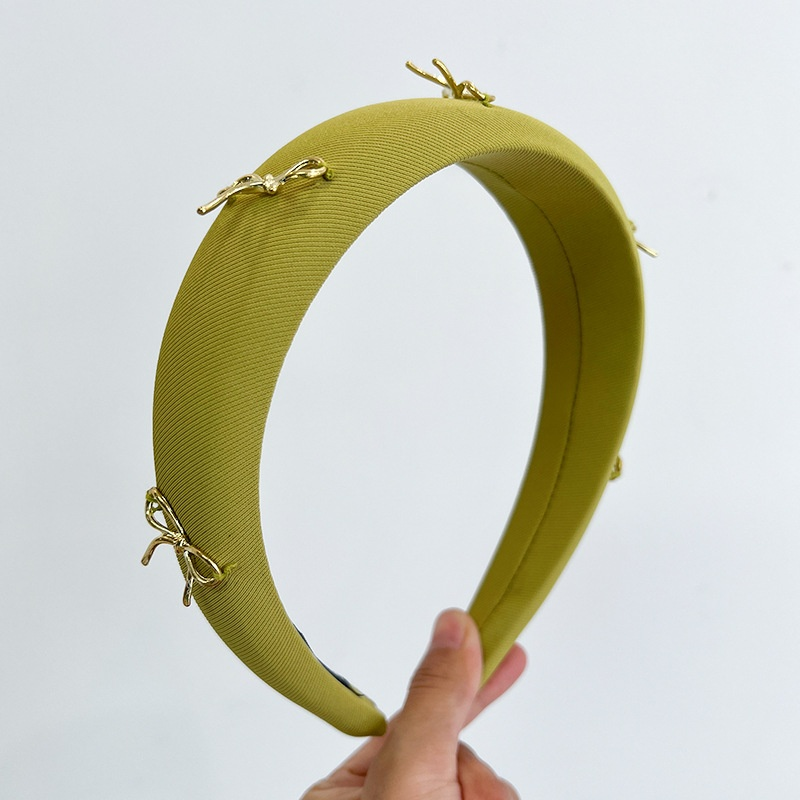 สีทึบ Bowknot คาดผมสำหรับผู้หญิง Bowknot เครื่องประดับผม