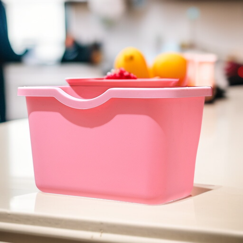 미니 벽걸이형 주방 수납 휴지통 소형 플라스틱 문걸이 수납함