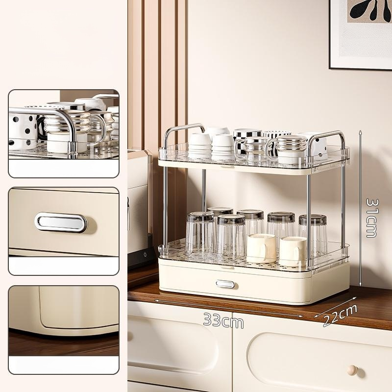 Multifunctional cup tray storage rack