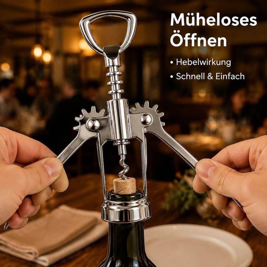 Multifunktionaler Weinöffner aus Zinklegierung für Familienfeiern