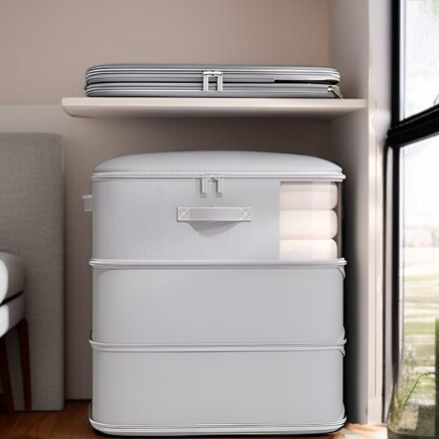 ダウンジャケット、キルト、シルクキルト用のキルト収納バッグ、冬物季節衣類や寝具収納バッグ用の特別な圧縮バッグ