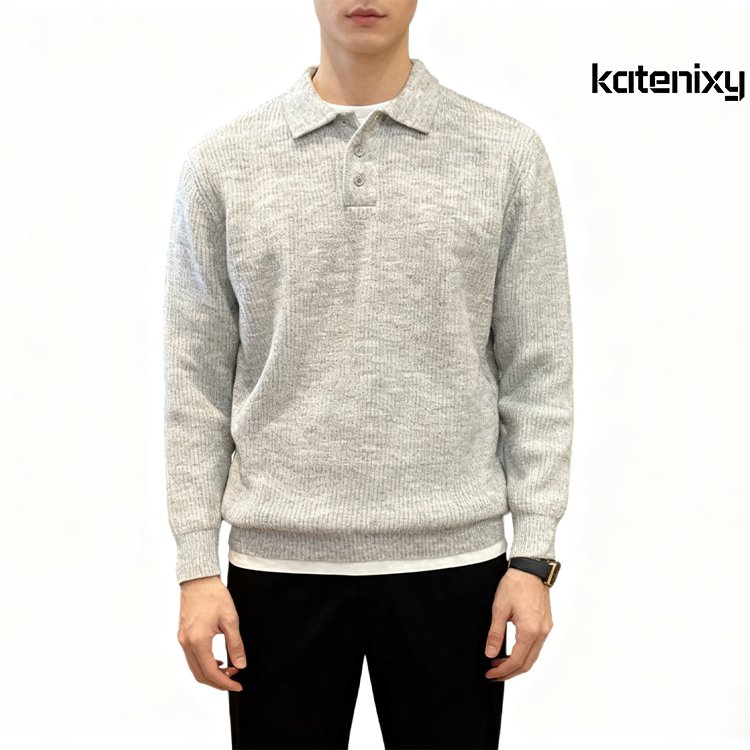 아우터로 활용 가능한 남성 니트 스웨터 스타일링