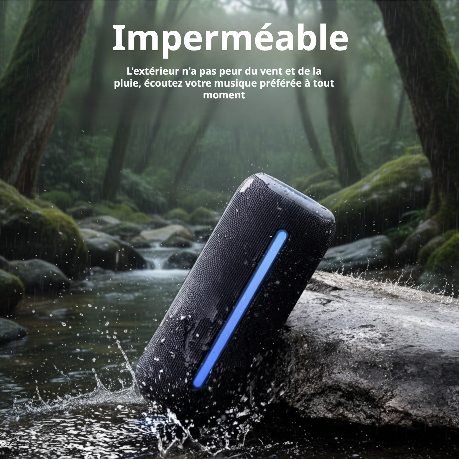 Enceinte Bluetooth étanche près de la piscine