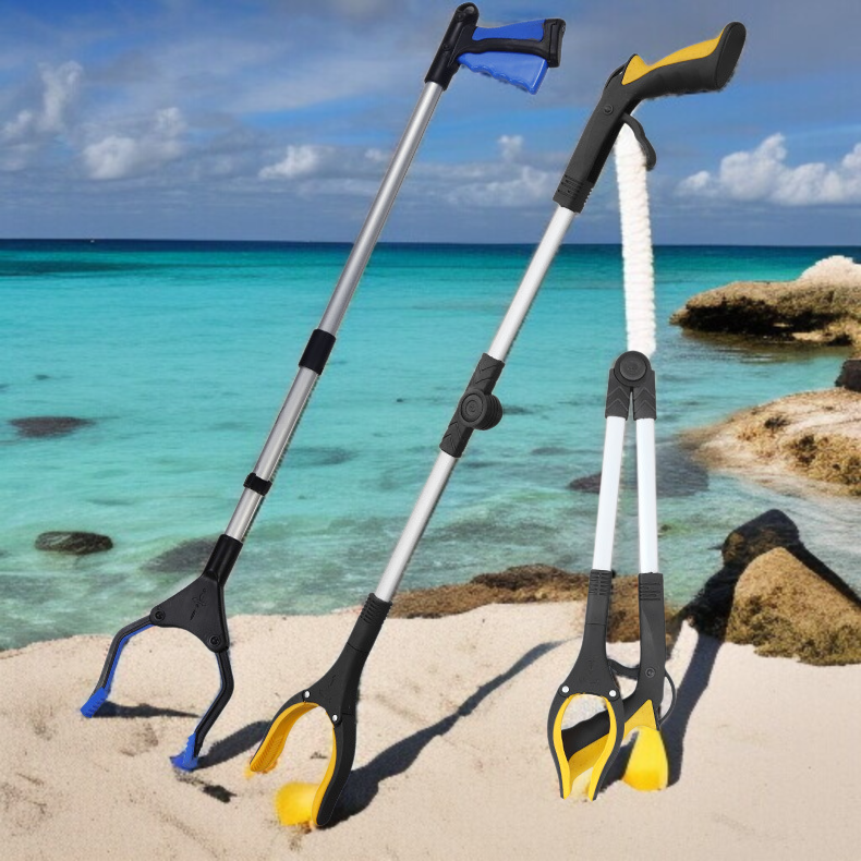 환경미화관 쓰레기집게 전용공구 긴 손잡이 접이식 수납 가능 위생적취공구