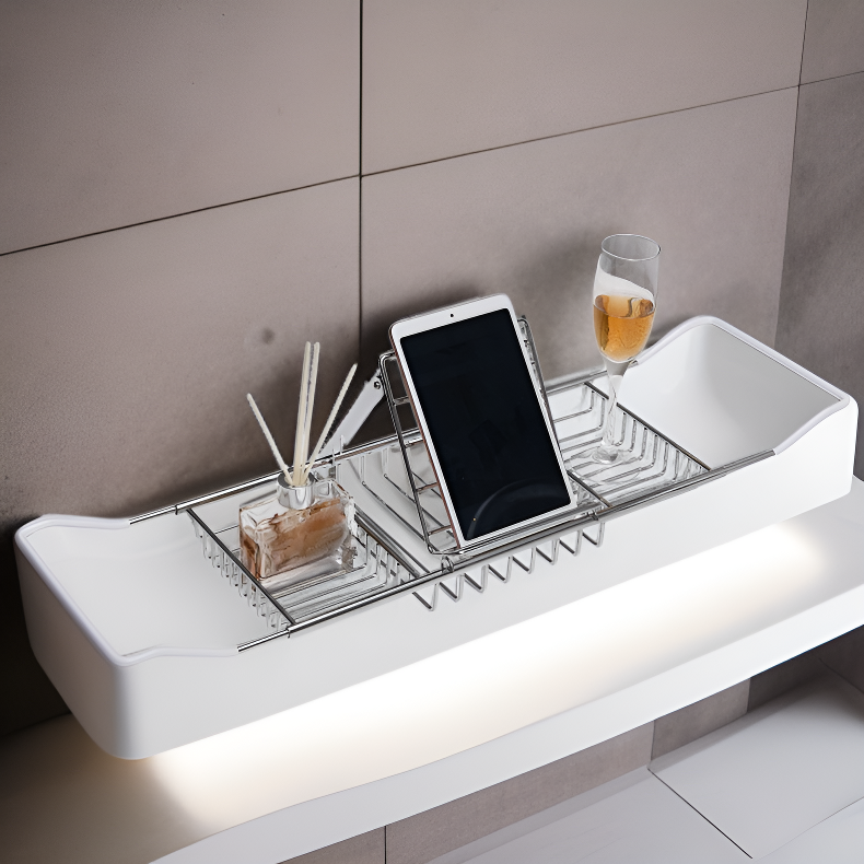 Soporte organizador multifuncional para bañera estilo nórdico de alta gama