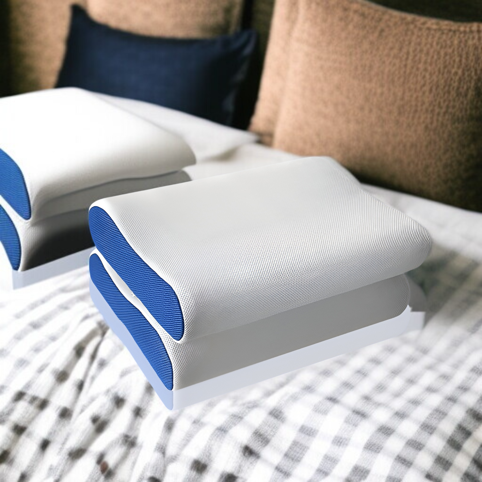 枕 首が痛くならない 低反発枕 4Dエアファイバー まくら 安眠枕 低め 高め 選択可能 横向き寝 仰向け寝 通気性 カバー洗濯可 母の日 プレゼント 枕 まくら 低反発 低反発枕