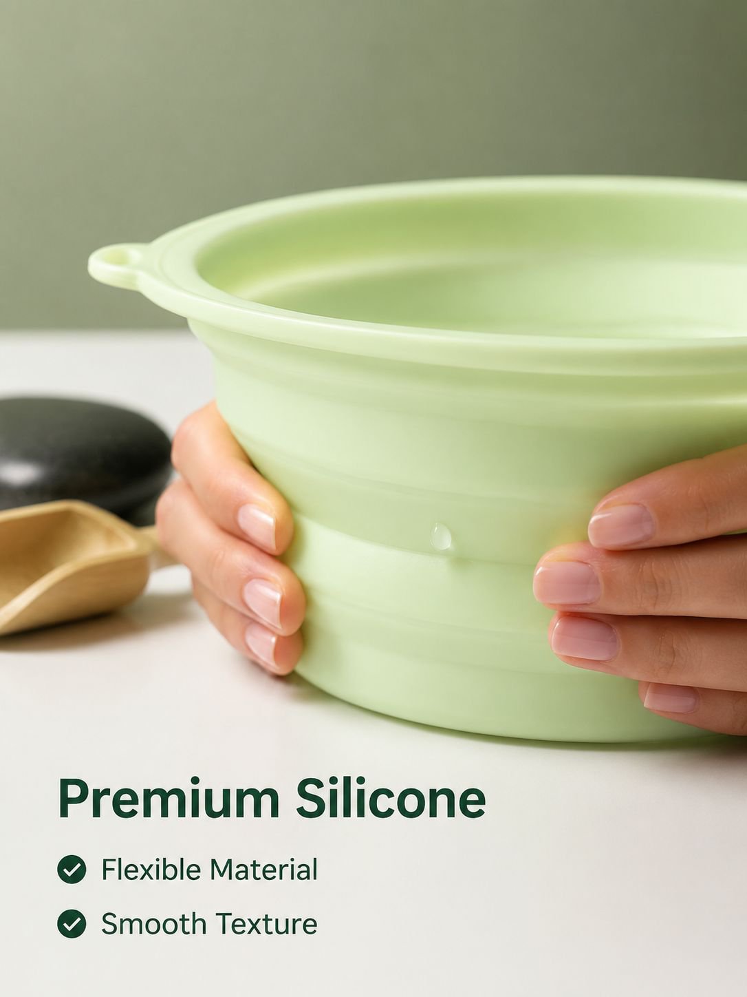 Silicone Collapsible Ice Bath Face Wash Basin