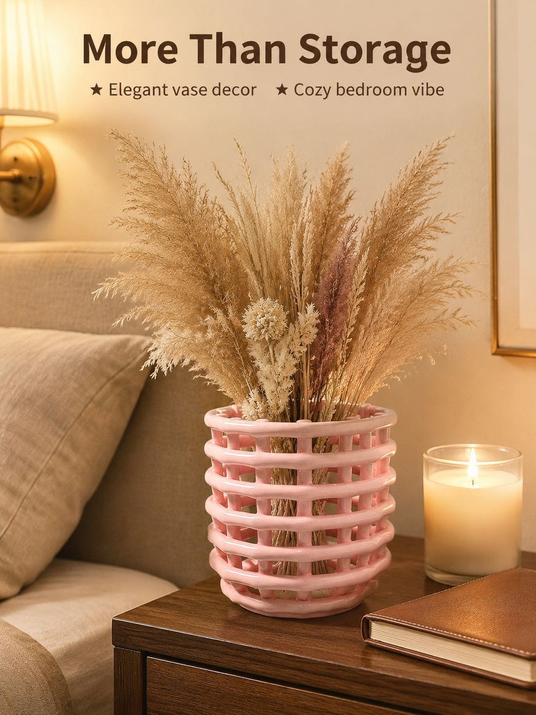 Minimalist ceramic vase for plants and flowers