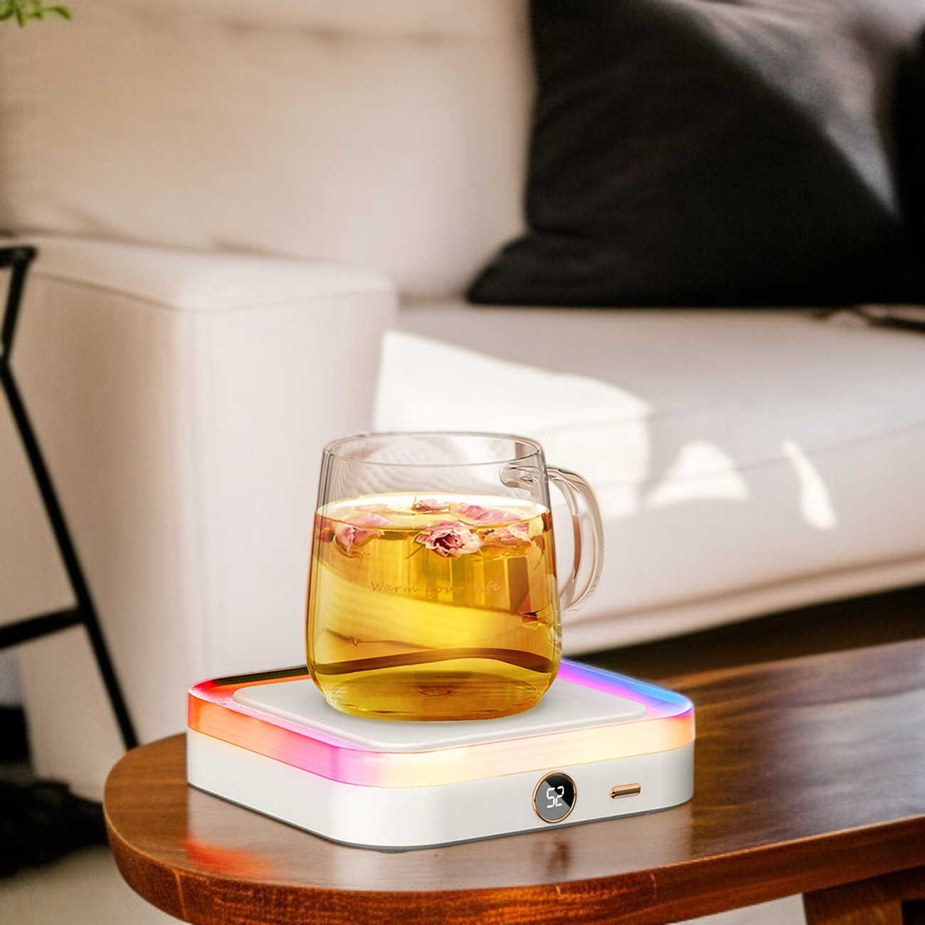 Calentador de tazas multifuncional para varias bebidas, recomendado como regalo de Navidad