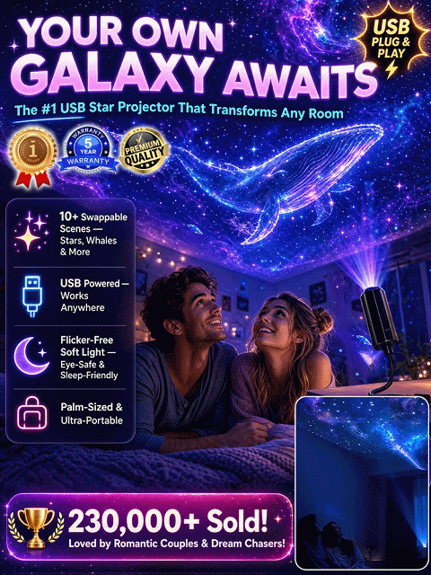 [Switch to a Starry Sky with a Single Click] Portable Starry Sky Projector