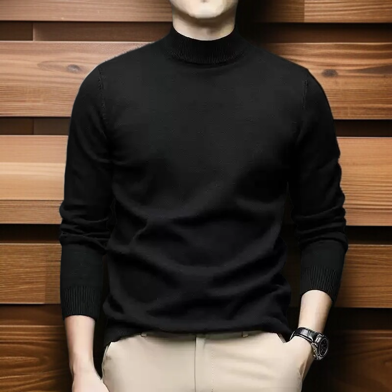 남자 반폴라 긴팔 니트 기모 이너 니트 남자 니트 긴팔 기모 반폴라 니트