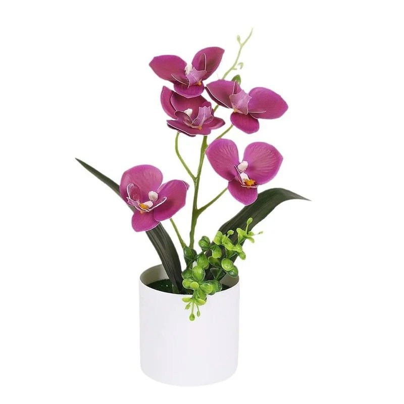 蝶蘭人工鉢植え装飾品 家庭・オフィス用デスクフェイク植物