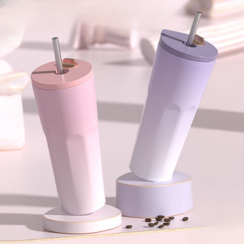 Portable insulated straw cup