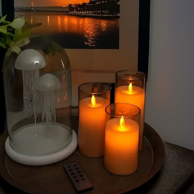 揺れる電気キャンドルムードライト 記念日用