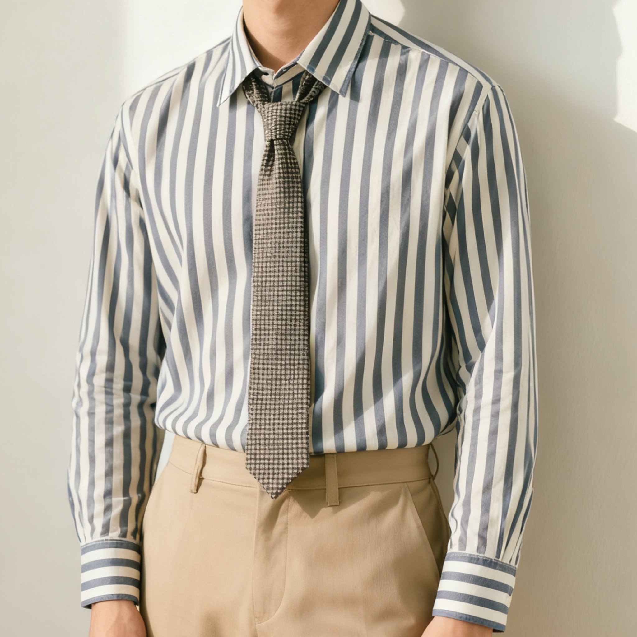고급스러운 스트라이프 패턴 셔츠